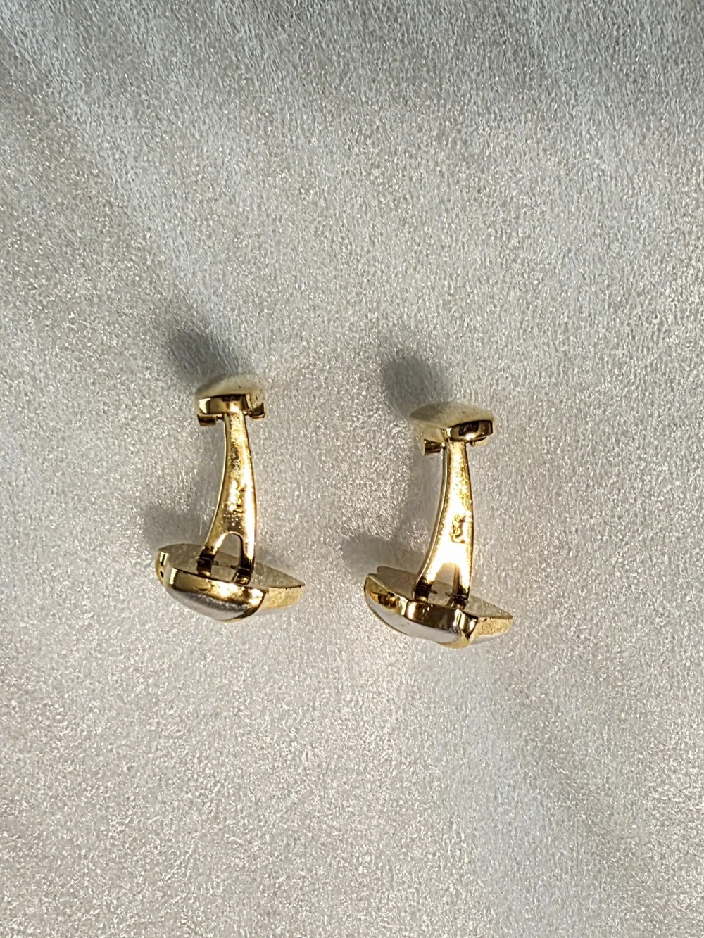 Vintage Yves Saint Laurent Two-Tone Swirl Cufflinks - Rare & Classic